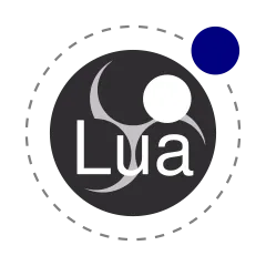 The Lua and OBS logos merged into eachother